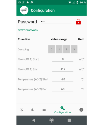 Sensor-App-Configurationstart